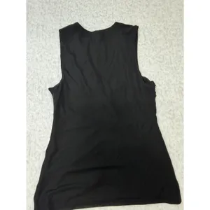 A New Day Womens Ruched‎ Mesh V-Neck Sleeveless Tank Top Black Size M NWT thumbnail 4