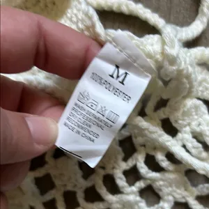 Crochet Halter Top in Cream Size M thumbnail 2