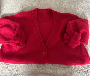 Vibrant Red Cardigan Size M thumbnail 1