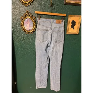 Madewell Denim Curvy Perfect Straight Jeans Sz 24 Distressed thumbnail 2