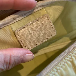 Prada Olive Nylon Triangular Logo Pouch thumbnail 3