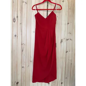 NWT Lulus Reinette Rust Red Midi Dress Holiday Party Party Wedding Size S thumbnail 2
