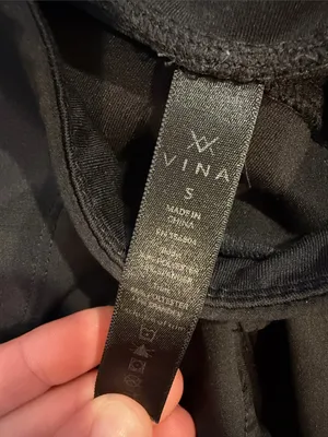 INA VINA Black Athletic Leggings Performance Pants Paneled Size Small - C61-125 thumbnail 3