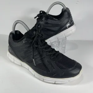 Fila Women’s Memory Foam Running Shoes Black White Size 5.5 3SR21531-052 Sneaker thumbnail 1