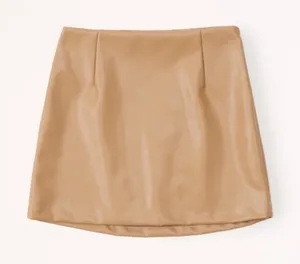 Abercrombie & Fitch NWT Vegan Leather A Line Mini Skort thumbnail 1