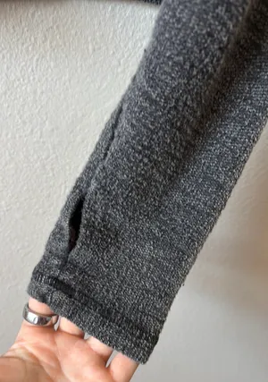 Free People Movement black criss cross cropped hooded terry sweatshirt thumbnail 6