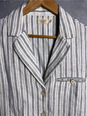 FAHERTY Paradise Point Stripe Linen Shirtdress. Size Medium. NWOT thumbnail 5