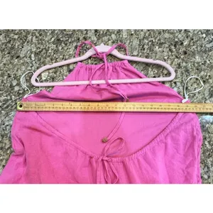 NEW Free People Somewhere Sunny Maxi Dress Pink Halter Tiered Drop Waist Size XL thumbnail 11