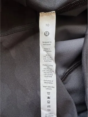 Lululemon Wunder Train High Rise 25” Heritage Camo Deep Coal Black Size 10 NWT thumbnail 6