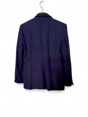 Katherine Marie Petite Classic Navy Blue Wool Double-Breasted Blazer Sz 6P thumbnail 3