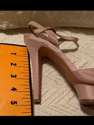 Vince Camuto Nude Pink Peep-Toe Platform Heels with Rose Floral Accent thumbnail 6