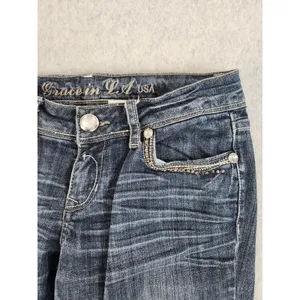 GRACE IN LA Jeans Women's Size 5 Bling Pockets 28 x 28 ish Medium Wash Soft!‎ thumbnail 9