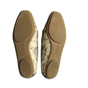 Talbots Snakeskin Leather Loafers Women's 7.5M | Neutral Flats thumbnail 8