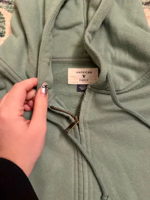 American Eagle Luxe Fleece Zip Up Sweater thumbnail 2