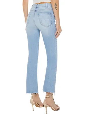 Mother Denim Women’s The Hustler Ankle Fray Cropped Jeans in Knock on Wood 26 thumbnail 7