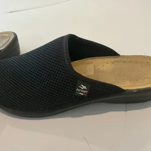 Fly Flot Black Mesh Comfort Clogs Italian Made Slip On Mules Women Size 8.5 39 thumbnail 2