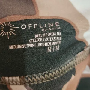 Offline By Aerie Camo Real Me Stretch Medium Support Ruched Sports Bra Medium thumbnail 5