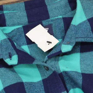 NWT Lands' End Fit Long Sleeve Shirt 519651 XS Green / Blue Buffalo Check thumbnail 3