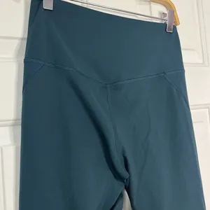 Girlfriend Collective Deep Dark Green Leggings Stretch High Rise Compressive M thumbnail 4