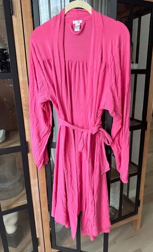 LAKE Pajamas dreamknit robe barbie pink modal thumbnail 1