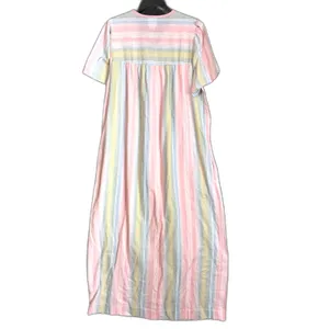 Vintage Katy Womens Size Small Nightgown Pastel Striped Maxi House Dress USA thumbnail 3