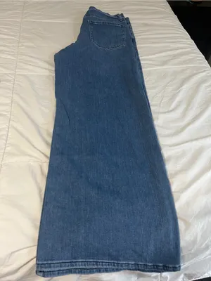 Frame Wide Leg High-Rise Blue Denim Jeans thumbnail 5