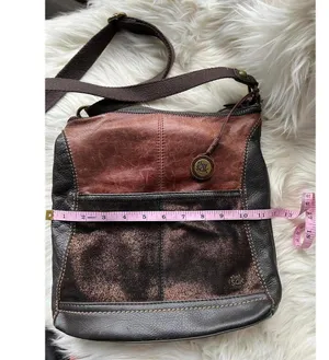 Stylish The Sak Leather Crossbody Bag - Brown and Bronze thumbnail 3