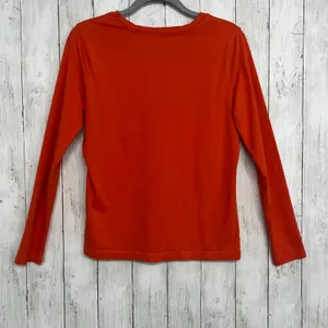 Lauren Ralph Lauren Orange Long Sleeve Cotton Basic Plain Halloween Shirt Large thumbnail 2