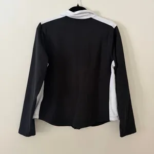 Lauren Ralph‎ Lauren Black & White Zip Up Jacket Sporty Color Block Size XL thumbnail 4