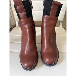 BCBGeneration Prali Brown Block Heel Sock Ankle Boots Lug Sole Size 9.5 GN219821 thumbnail 2