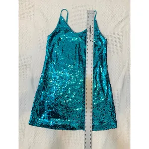 Allegra K medium sequin spaghetti strap mini party dress D1 3405 thumbnail 3
