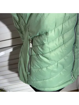 Roosevelt light green puffer vest quilted fleece lined outerwear hiking skiing L thumbnail 6