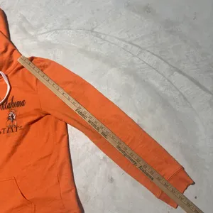 Vintage 1980s OSU Oklahoma State Cowboys Full Zip Hoodie SZ XL Orange thumbnail 7