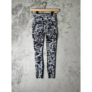 Lululemon Fast & Free‎ 7/8 Tight II *Nulux 25" Interlaced Starlight Black Size 2 thumbnail 3