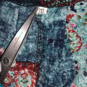 Himosyber Patchwork Jumpsuit Loose Floral Print Bohemian Wide Leg Overall 2XL thumbnail 12