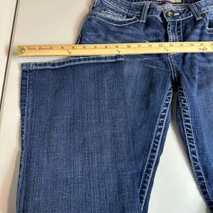 BKE Buckle Mid Rise Dark Wash Distressed Embellished Bootcut Kate Jeans Size 30 thumbnail 10