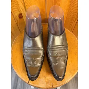 MATISSE Metallic Leather Western Mules Size 7.5M thumbnail 2