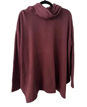 Athleta Oversized Sweatshirt Top Size Small Turtleneck Loose Warm Athleisure thumbnail 2