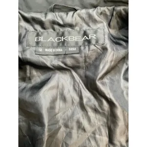 Black Bear Women's Blue Hooded‎ Jacket Snap Button Up Puffer Coat Size 12 thumbnail 6