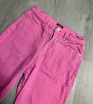 Express high rise straight ankle jeans thumbnail 5