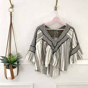 Free People Runnin On A Dream Top Ivory Size M Boho Neutral thumbnail 2