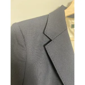 J Crew Pinstripe Wool‎ Blazer Navy Blue Womens Jacket Two Button Size 6 Office thumbnail 6