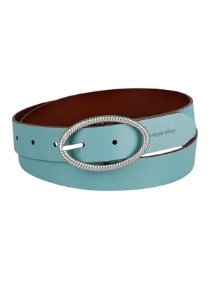 NWT Levi's Two-in-One Twisted-Buckle Reversible Belt 1.25 in. Tan / Blue XL thumbnail 2