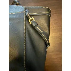 Lauren Ralph Lauren LRL Black Leather Sheldon Tote Handbag Shoulder Bag Purse thumbnail 7