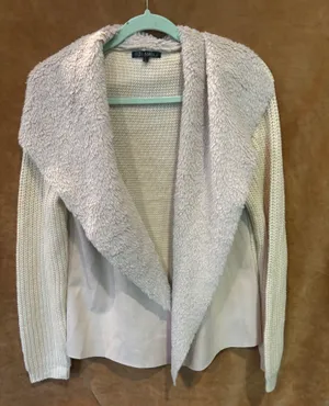 21 main fuzzy sweater cardigan Gray Size L thumbnail 1