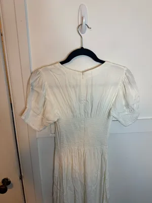 Maja Bali White Puff Sleeve Sweetheart Boho Cottagecore Maxi Dress thumbnail 6