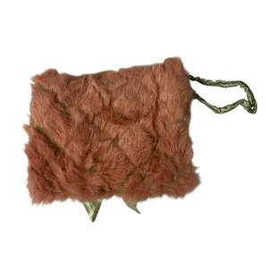 Wills River Co Faux Fur Bow Clutch Wristlet Bag Pink Green Coquette Size OS thumbnail 6