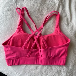Pink Strappy Sports Bra thumbnail 2