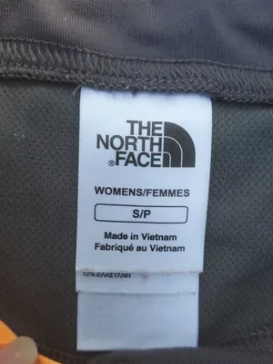 The North Face  Gray Athletic Capri Bottoms with Orange Drawstring Size Small thumbnail 2