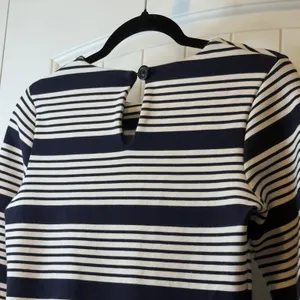 Banana Republic Womens 3/4 Sleeve Navy White Striped Ottoman‎ Rib Sheath Dress 2 thumbnail 6
